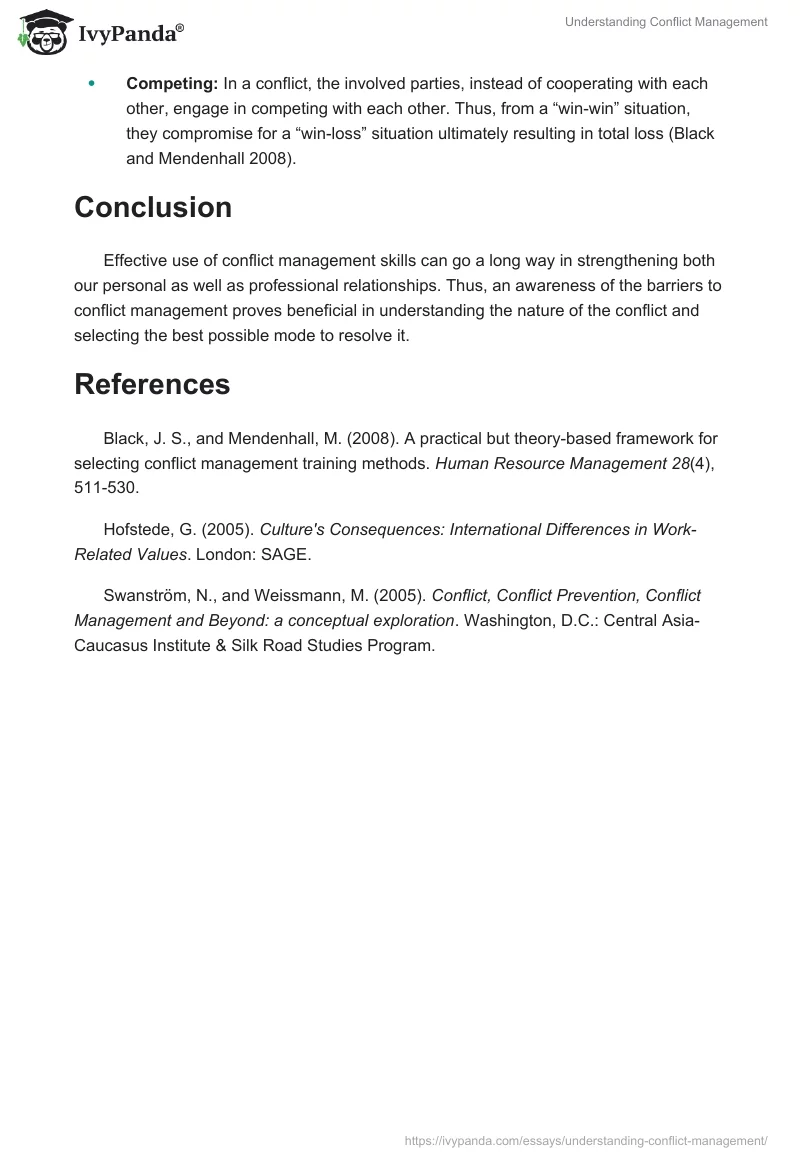 Understanding Conflict Management. Page 4
