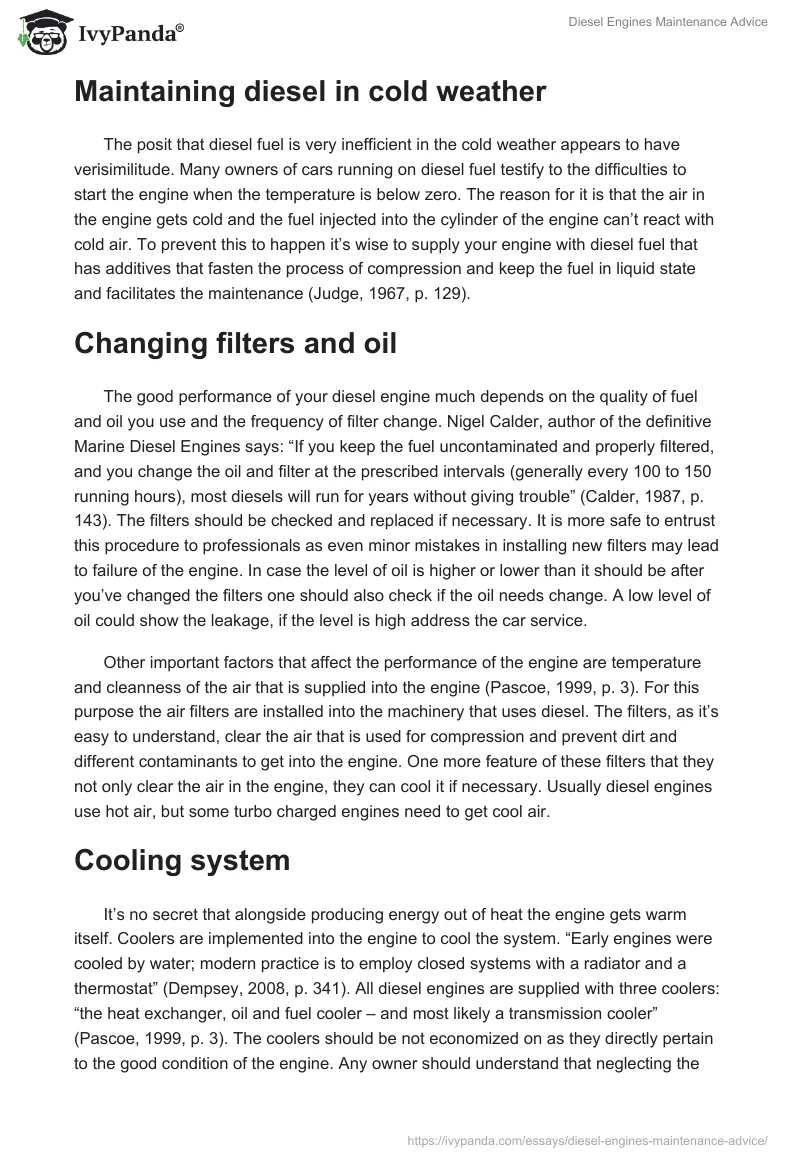 Diesel Engines Maintenance Advice. Page 3