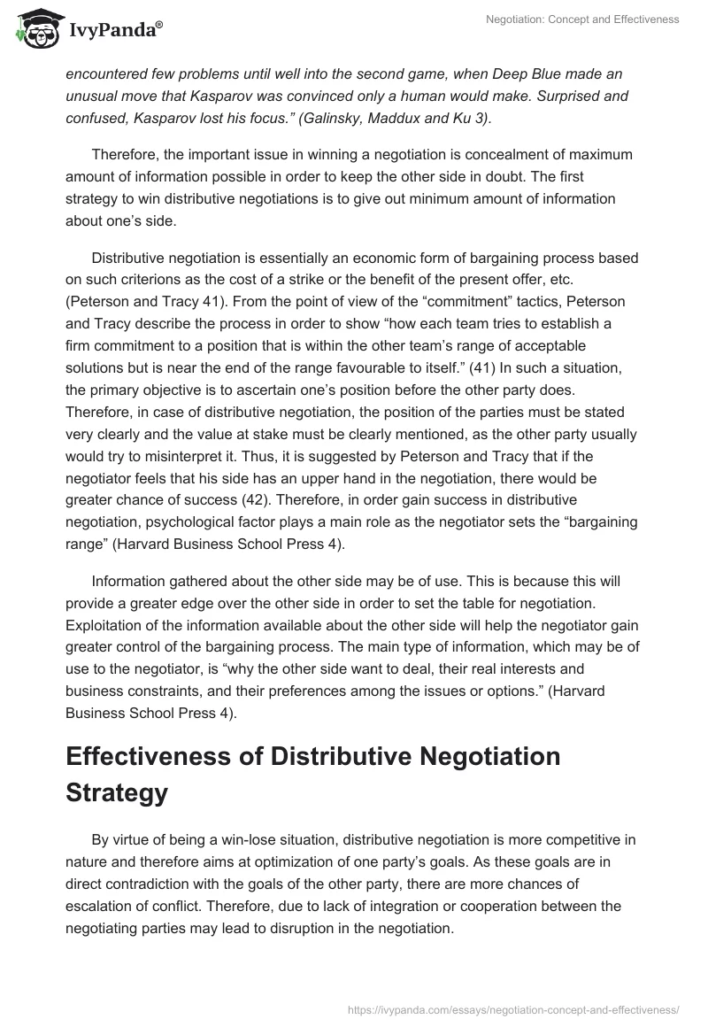 Negotiation: Concept and Effectiveness. Page 3
