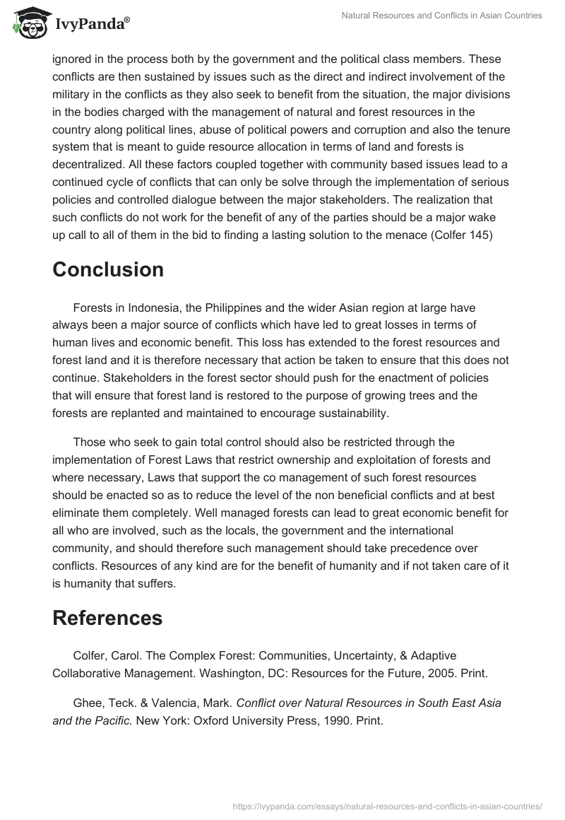 Natural Resources and Conflicts in Asian Countries. Page 4