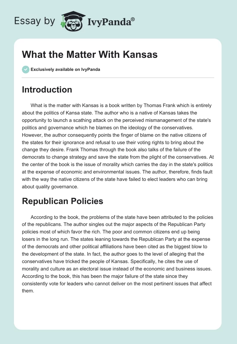 What the Matter With Kansas. Page 1