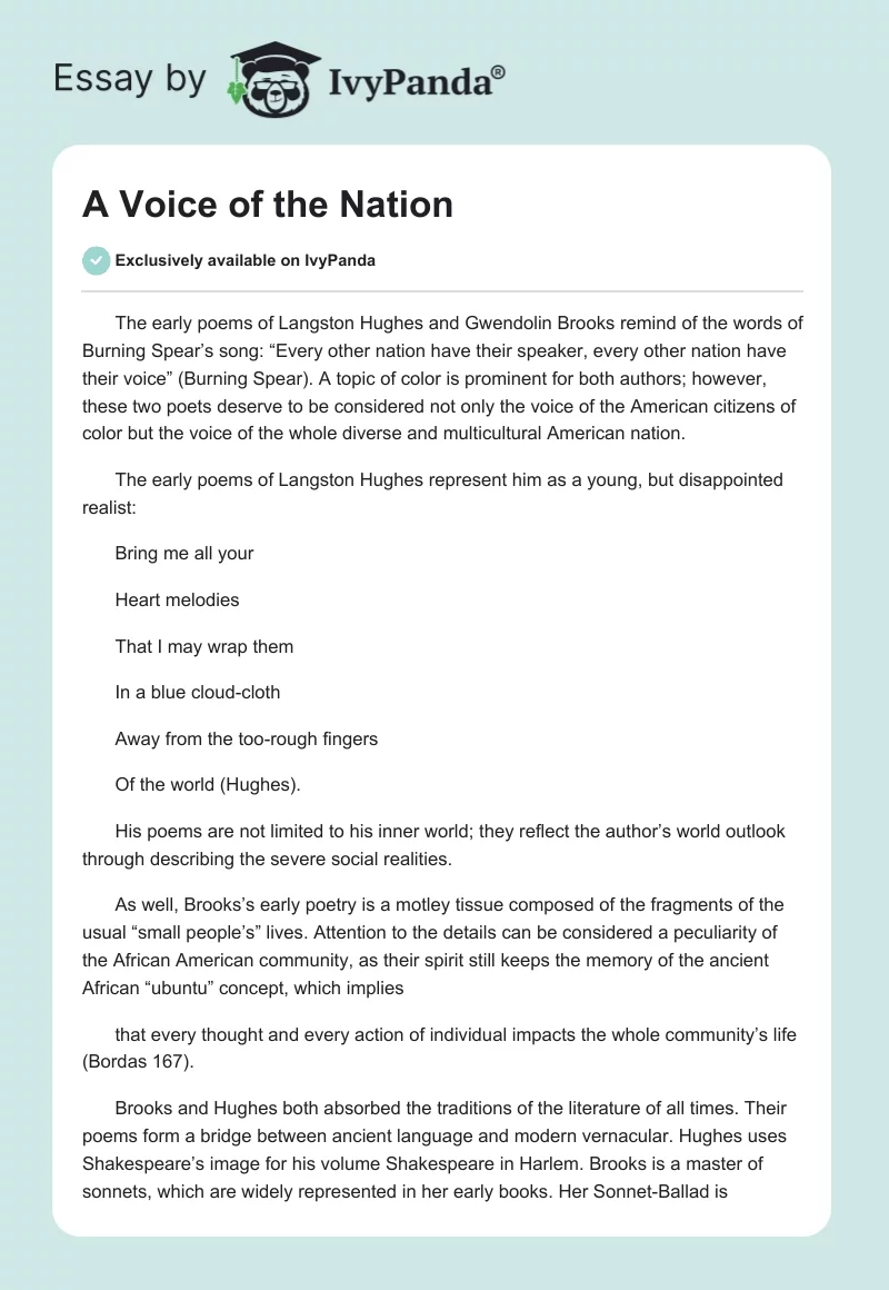 A Voice of the Nation. Page 1