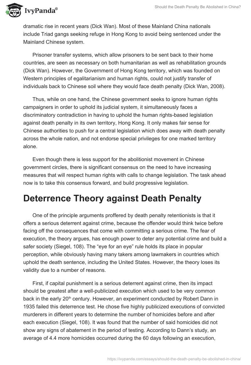 should death penalty be abolished research paper