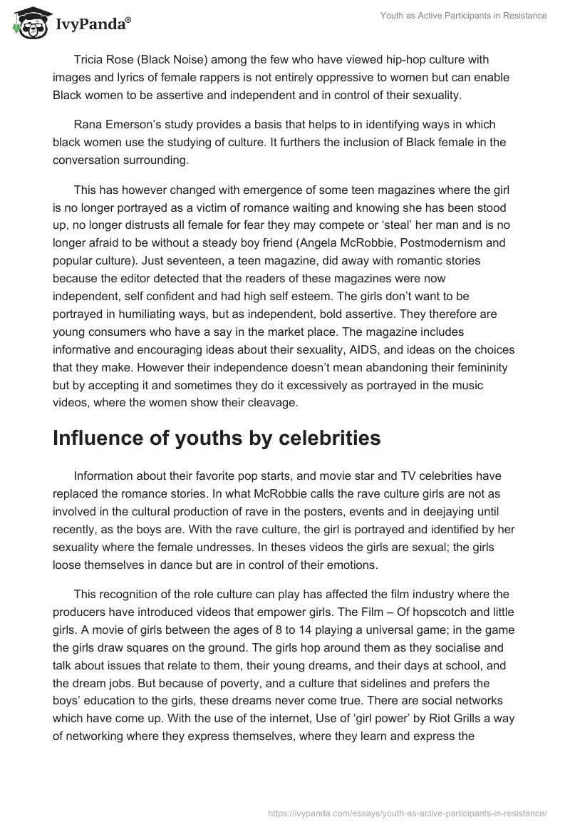 Youth as Active Participants in Resistance. Page 3