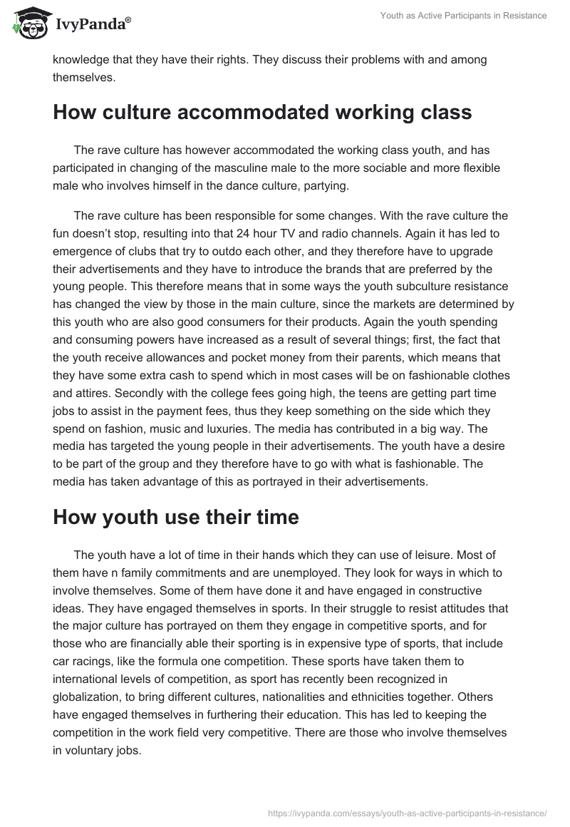Youth as Active Participants in Resistance. Page 4
