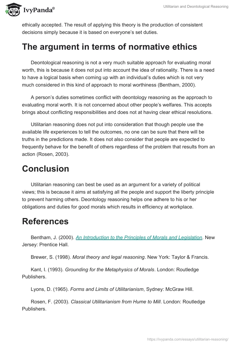 Utilitarian and Deontological Reasoning. Page 2