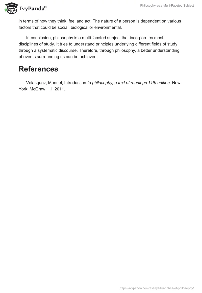 Philosophy as a Multi-Faceted Subject. Page 3