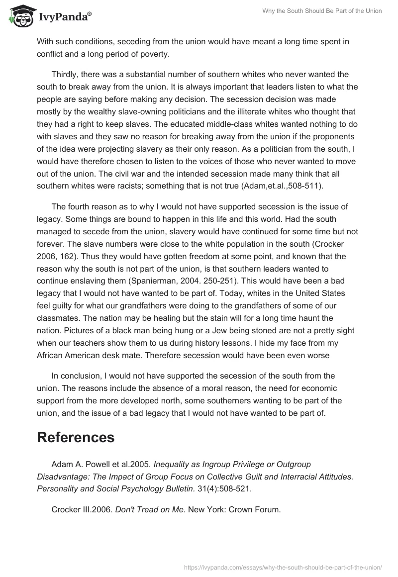 Why the South Should Be Part of the Union. Page 2