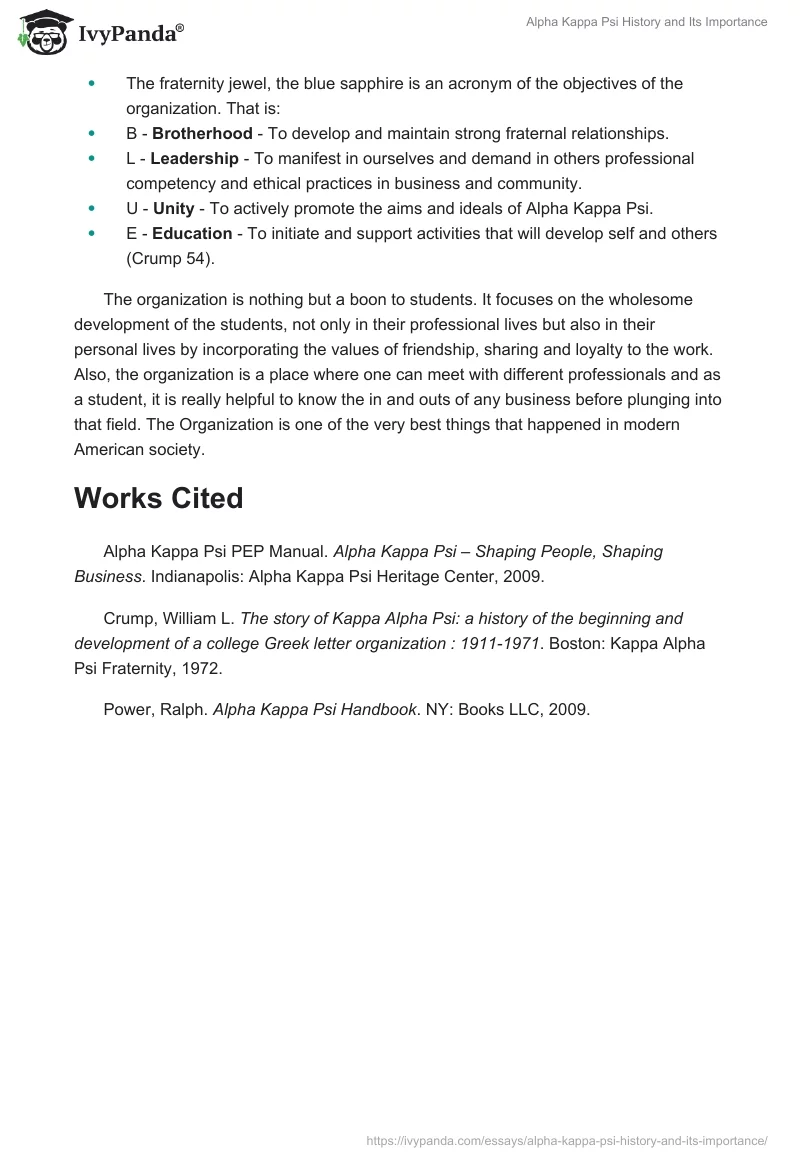 Alpha Kappa Psi History and Its Importance. Page 5