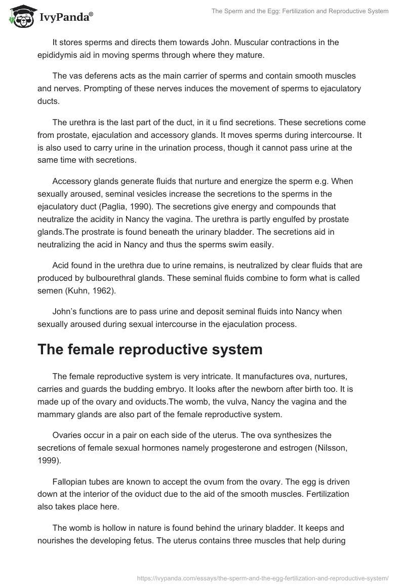 The Sperm and the Egg: Fertilization and Reproductive System. Page 2