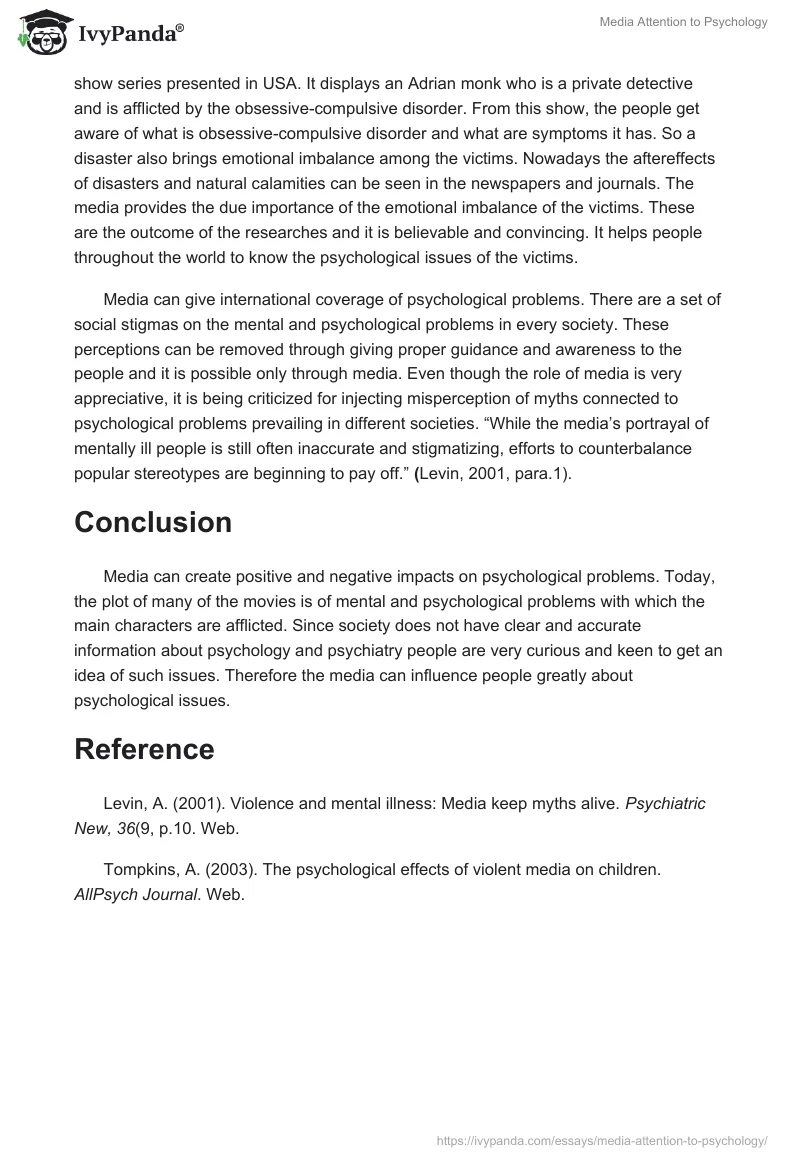 Media Attention to Psychology. Page 2