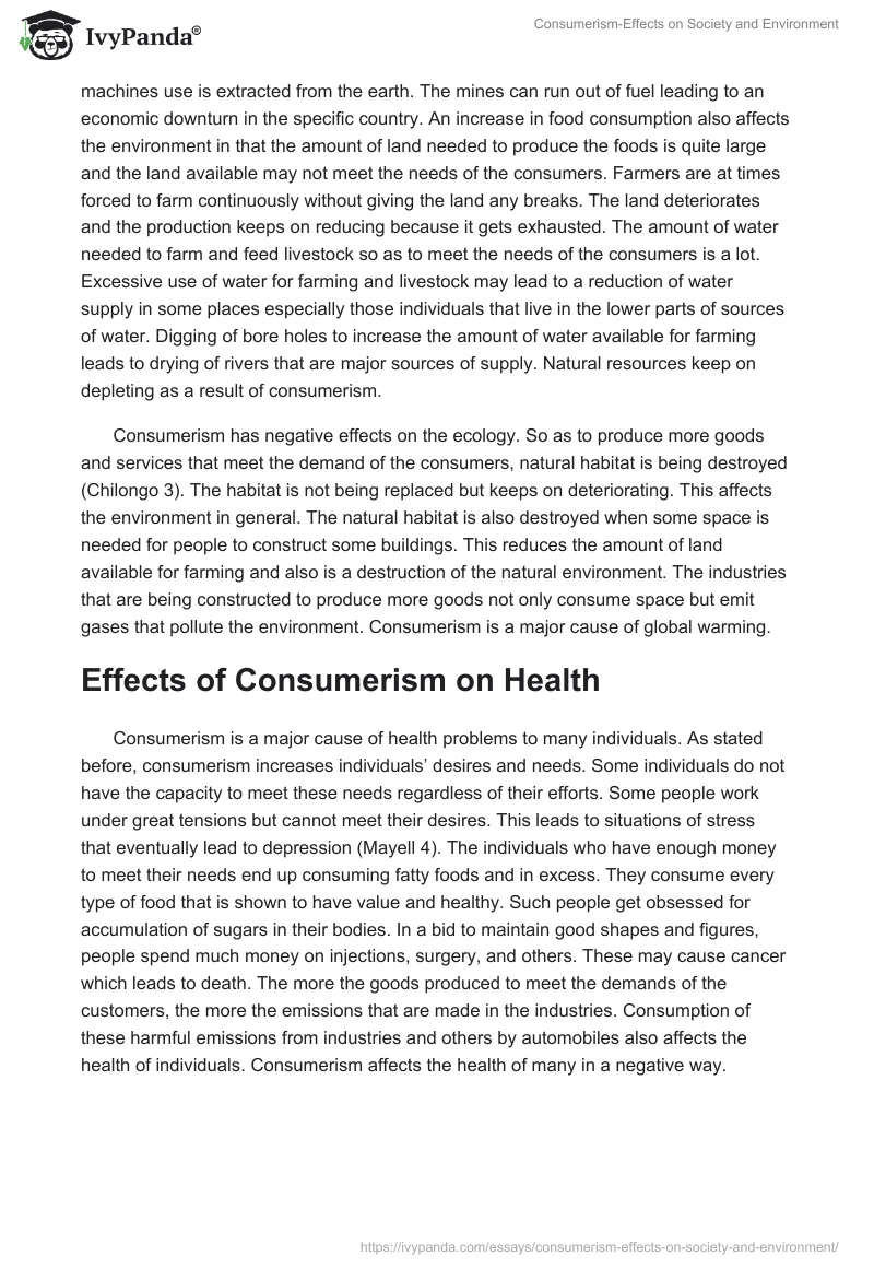 Consumerism-Effects on Society and Environment. Page 4