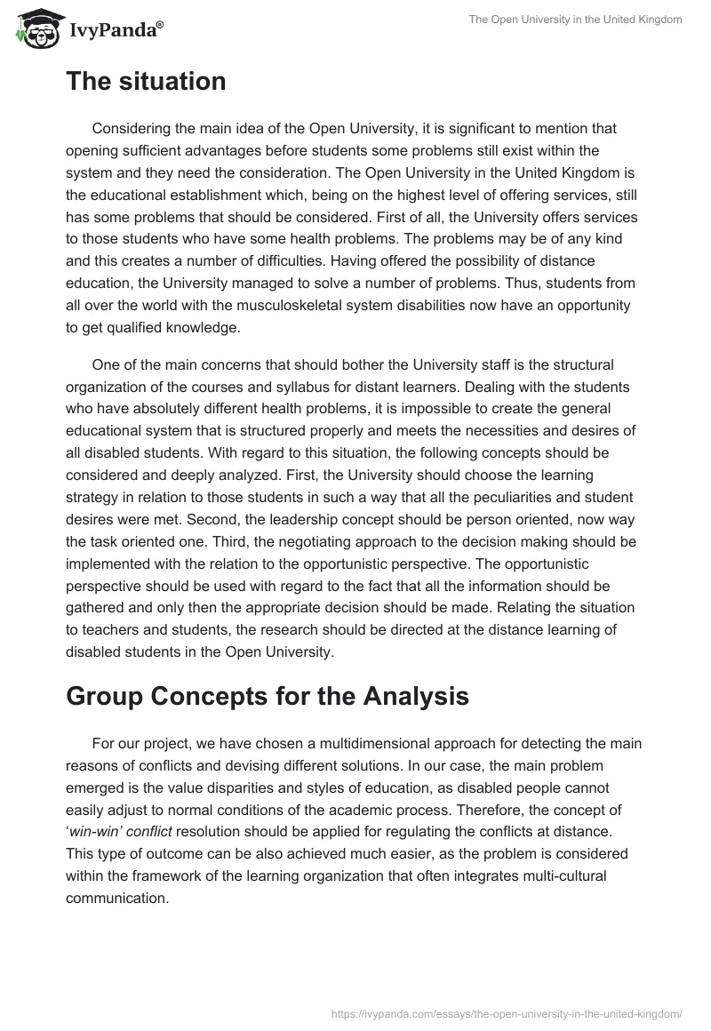 The Open University in the United Kingdom. Page 2