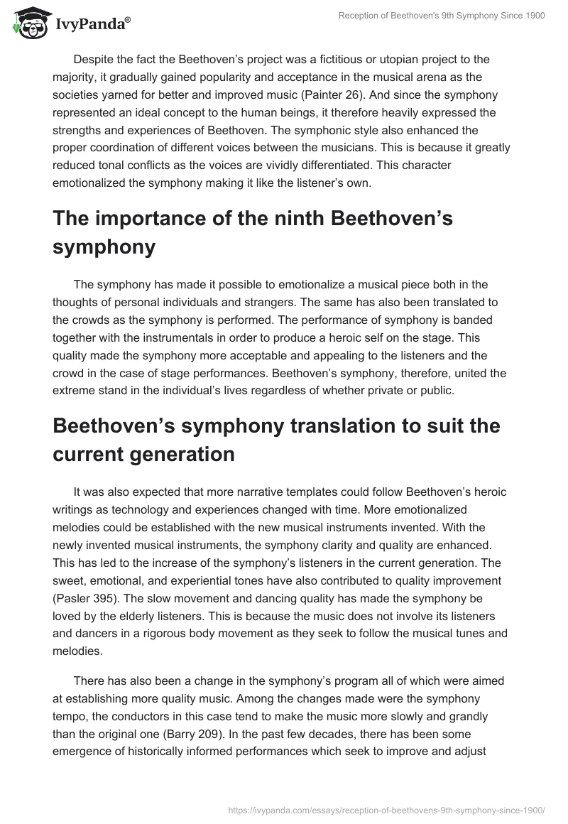 Reception of Beethoven's 9th Symphony Since 1900. Page 2