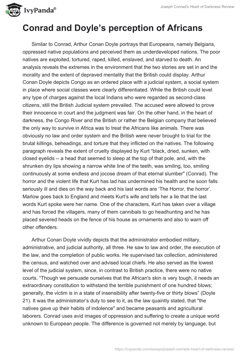 Joseph Conrad's Heart of Darkness Review. Page 3