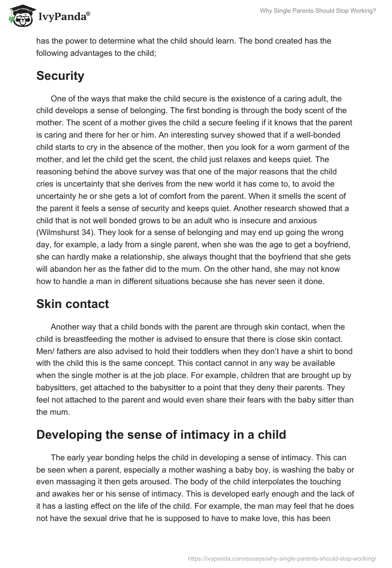 Why Single Parents Should Stop Working?. Page 2