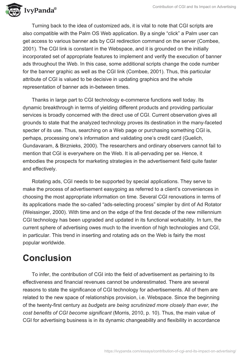 Contribution of CGI and Its Impact on Advertising. Page 5
