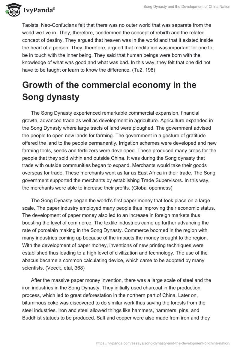 Song Dynasty and the Development of China Nation. Page 2