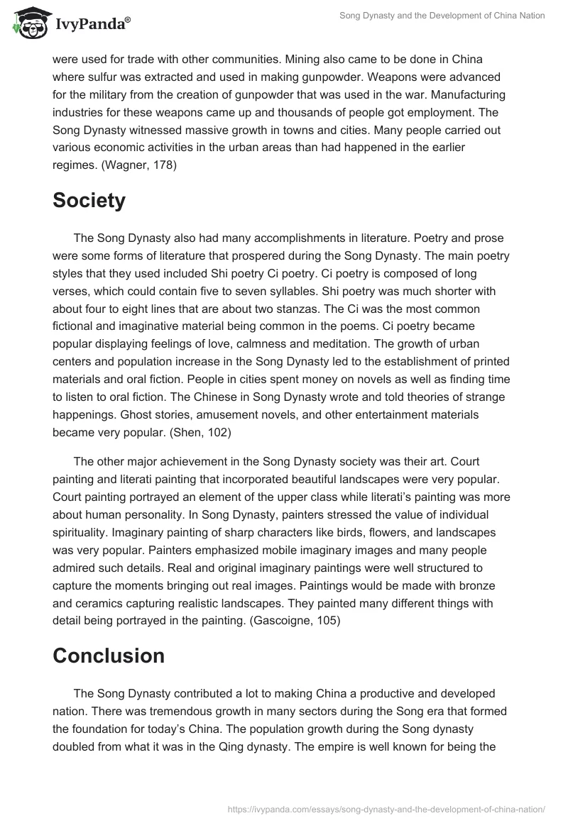 Song Dynasty and the Development of China Nation. Page 3