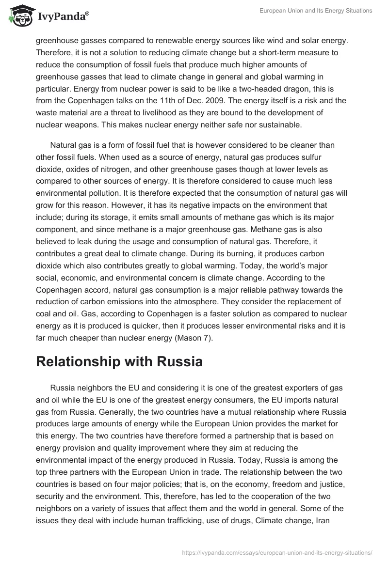 European Union and Its Energy Situations. Page 4