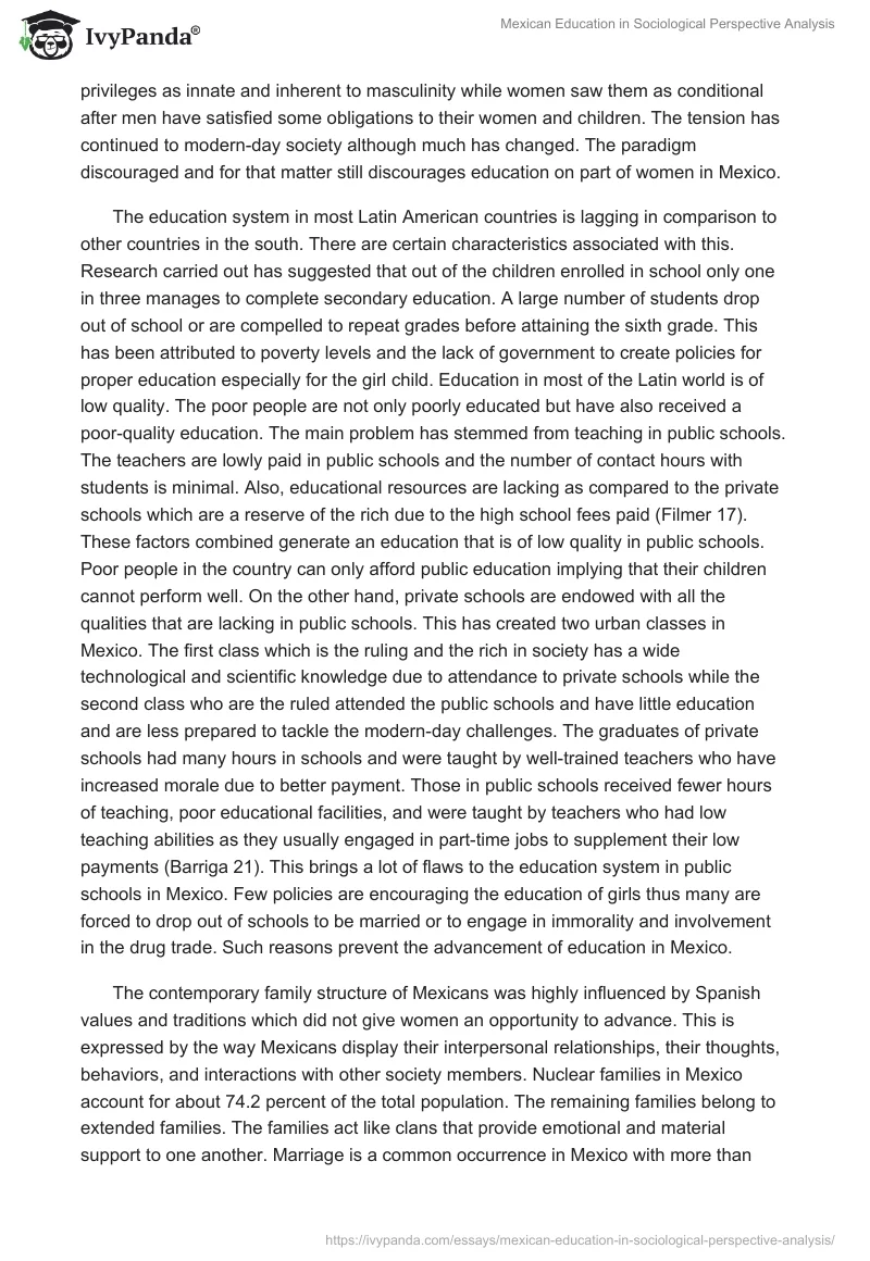 Mexican Education in Sociological Perspective Analysis. Page 4