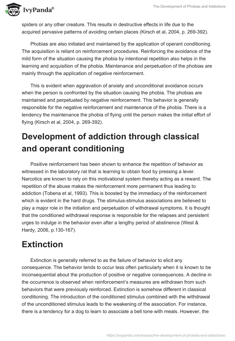 The Development of Phobias and Addictions. Page 3