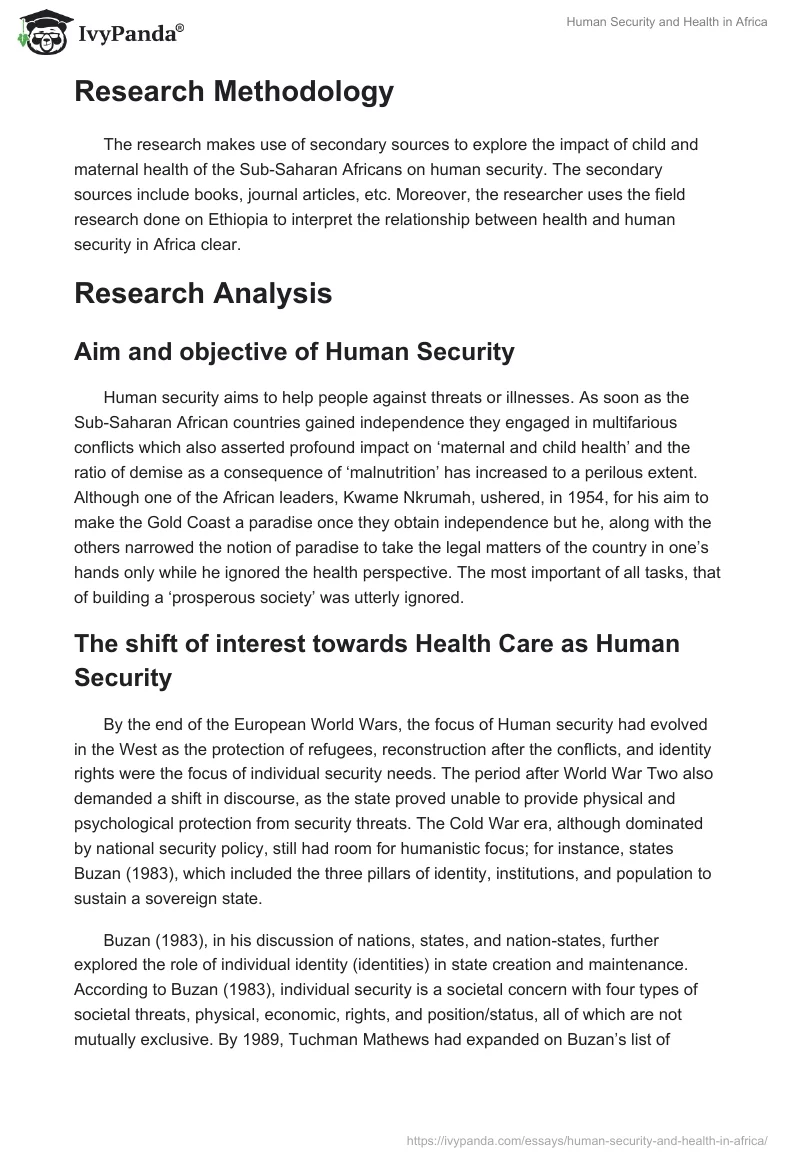 Human Security and Health in Africa. Page 2