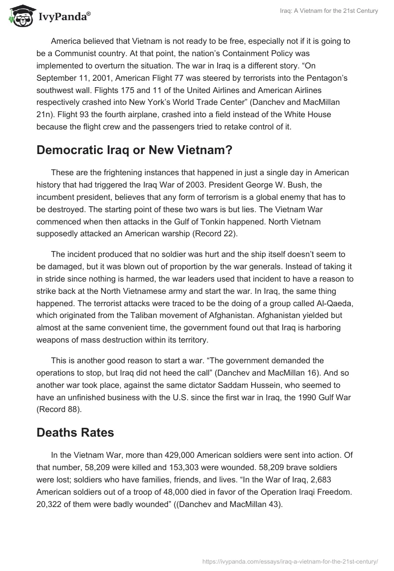 Iraq: A Vietnam for the 21st Century. Page 2