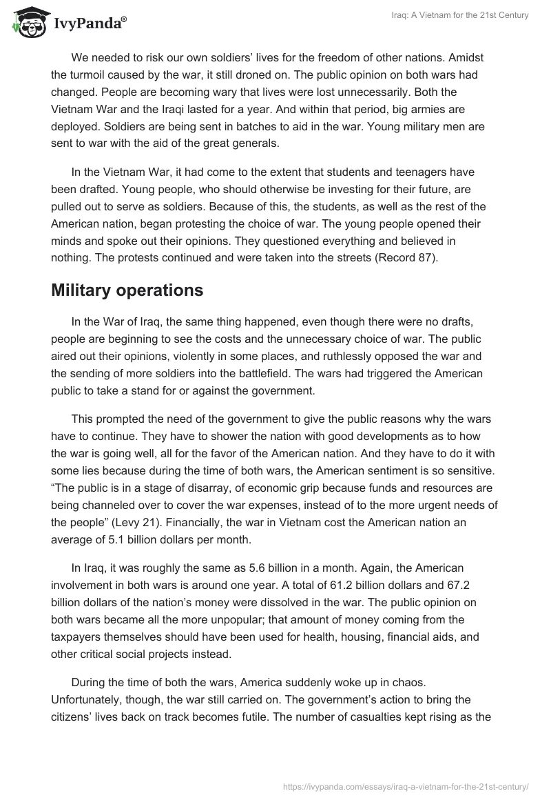 Iraq: A Vietnam for the 21st Century. Page 3