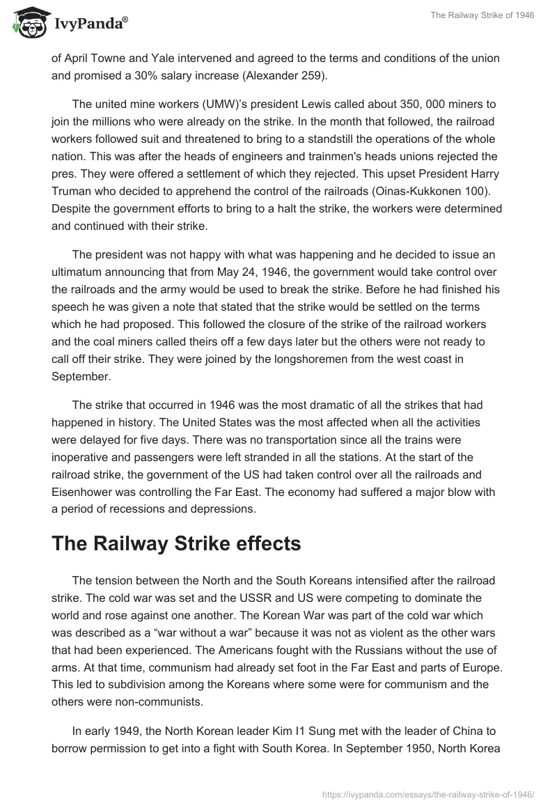 The Railway Strike of 1946. Page 2