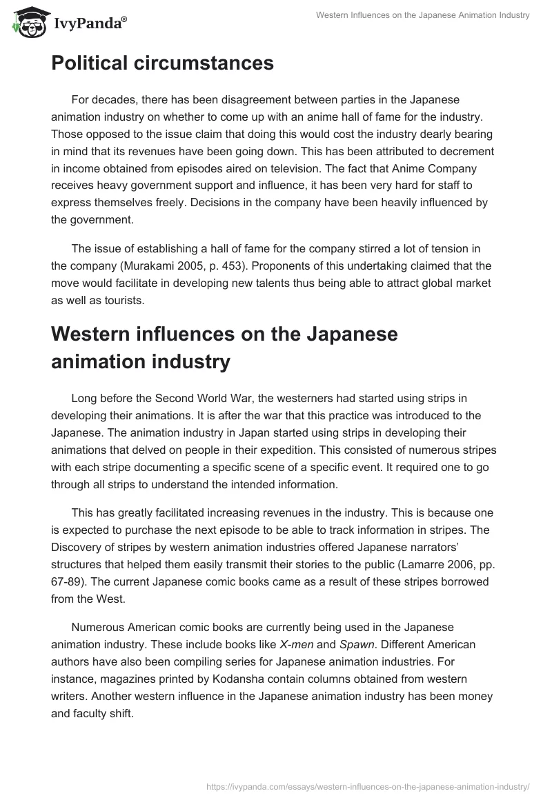 Western Influences on the Japanese Animation Industry. Page 5