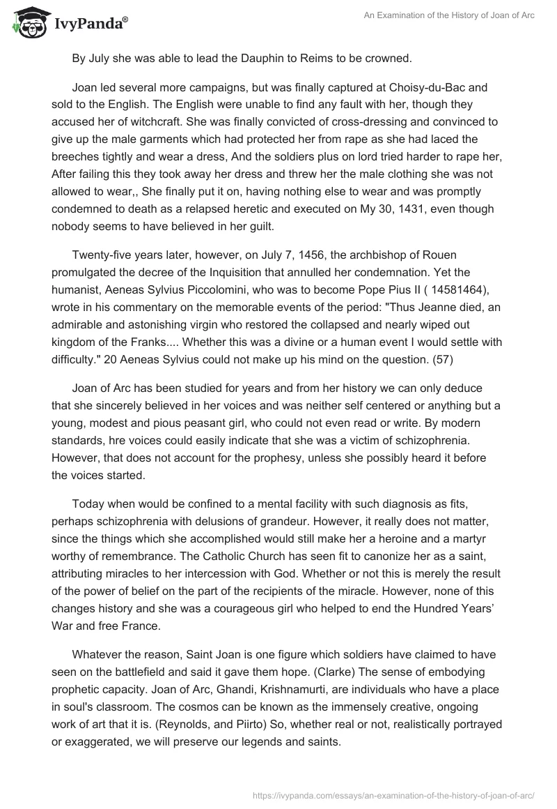 An Examination of the History of Joan of Arc. Page 2