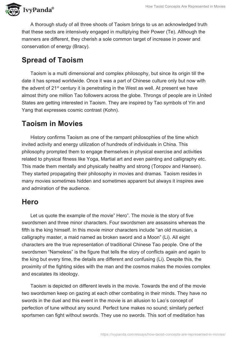 How Taoist Concepts Are Represented in Movies. Page 3