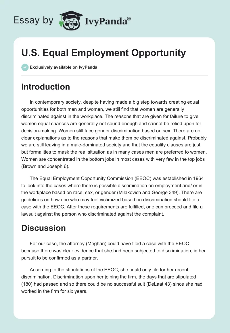 U.S. Equal Employment Opportunity. Page 1