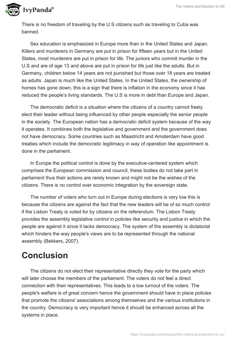 The Voters and Election in US. Page 2