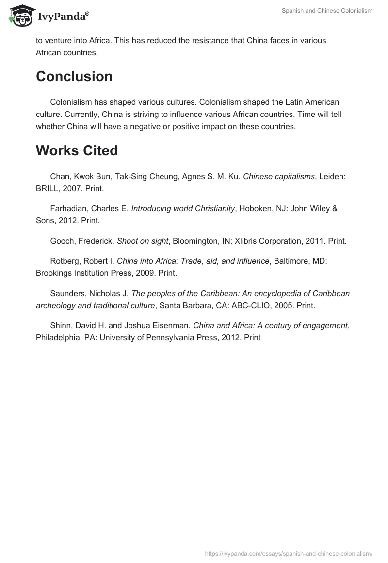 Spanish and Chinese Colonialism. Page 4