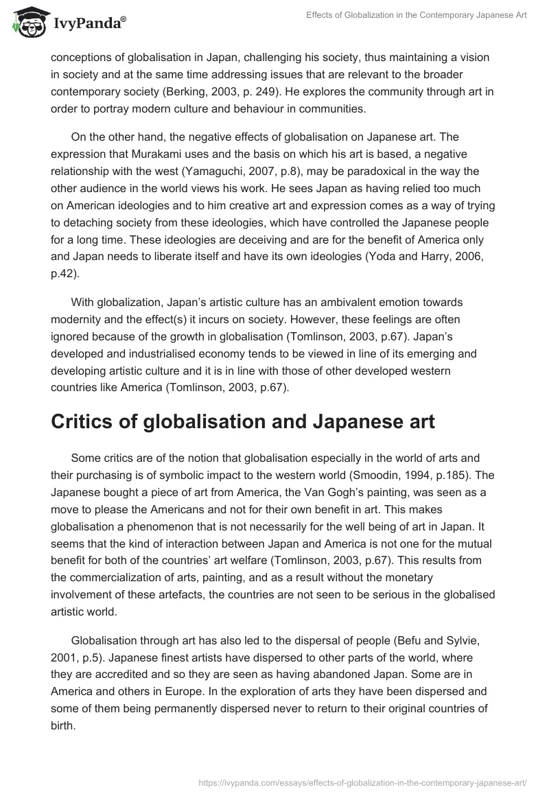 Effects of Globalization in the Contemporary Japanese Art. Page 3