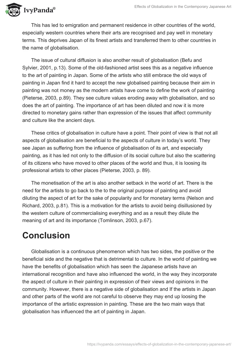 Effects of Globalization in the Contemporary Japanese Art. Page 4