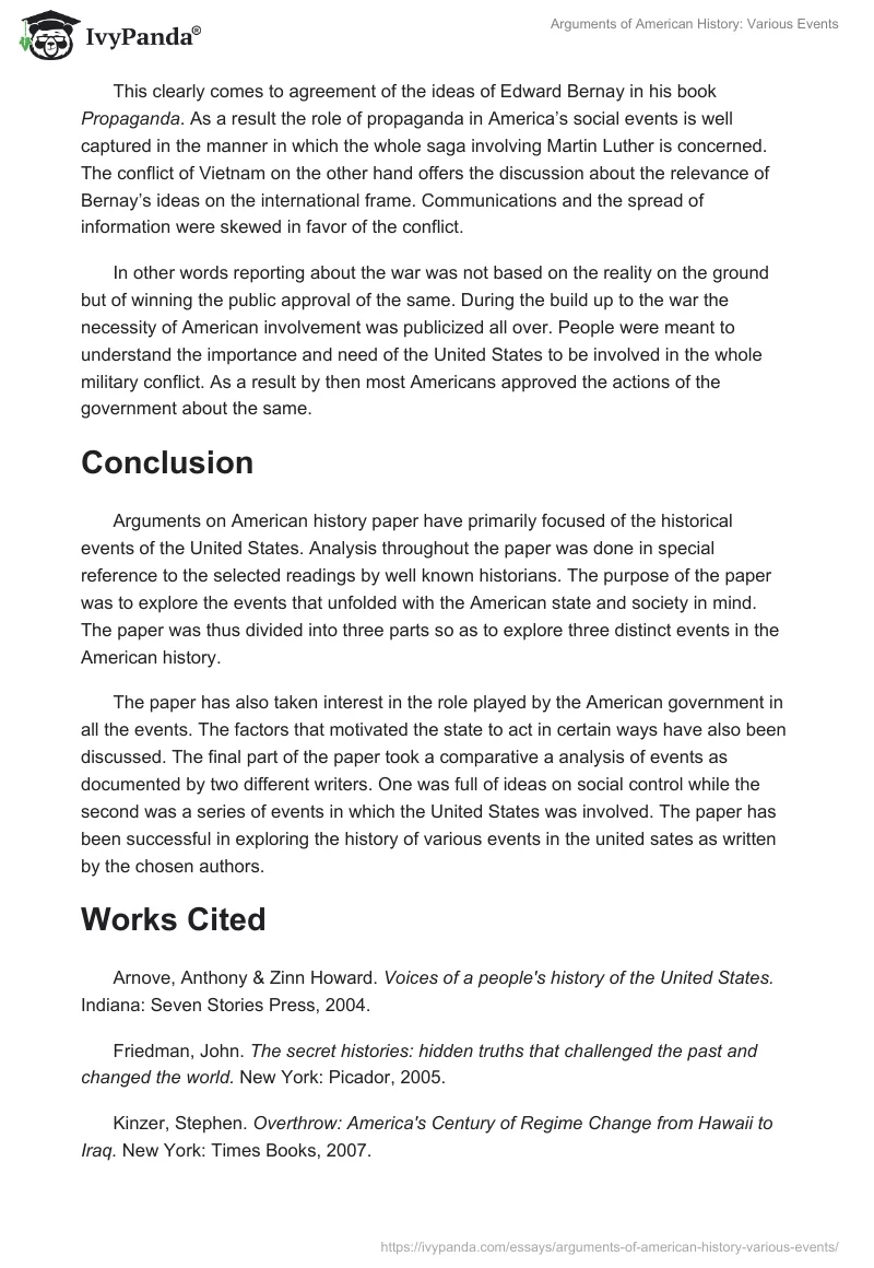 Arguments of American History: Various Events. Page 5