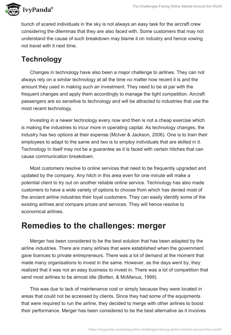 The Challenges Facing Airline Market Around the World. Page 4