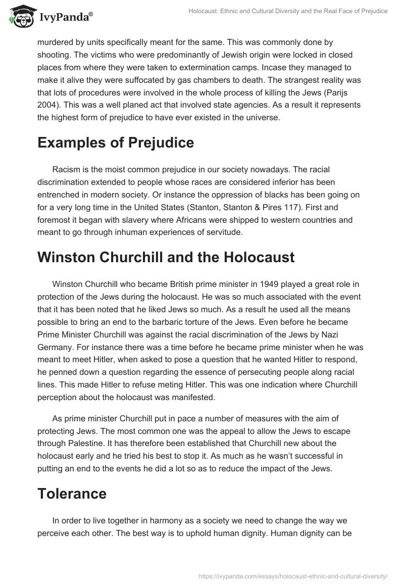 Holocaust: Ethnic and Cultural Diversity and the Real Face of Prejudice. Page 2