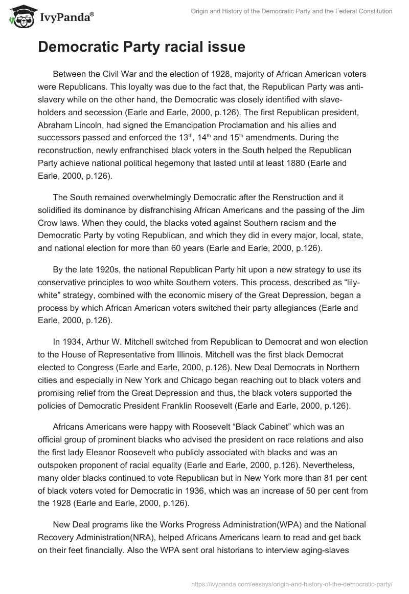 Origin and History of the Democratic Party and the Federal Constitution. Page 5