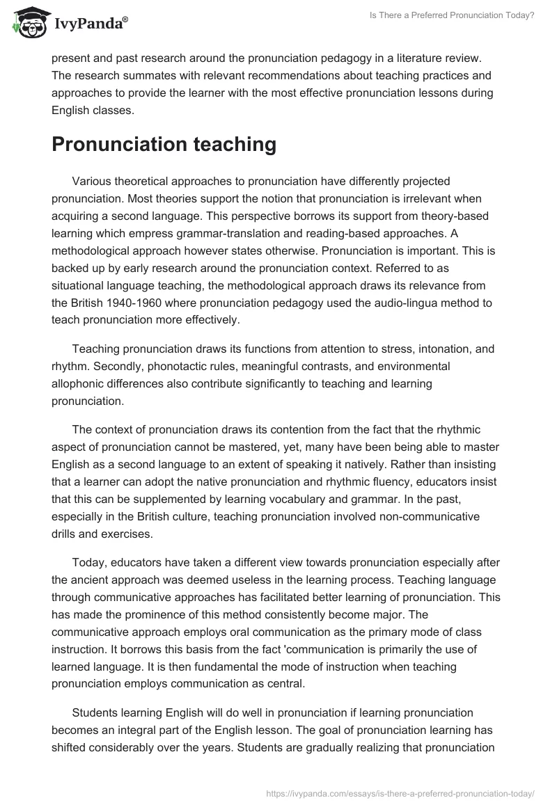 Is There a Preferred Pronunciation Today?. Page 3
