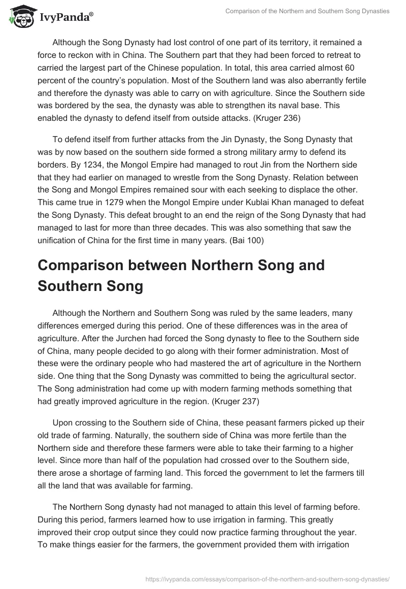 Comparison of the Northern and Southern Song Dynasties. Page 2