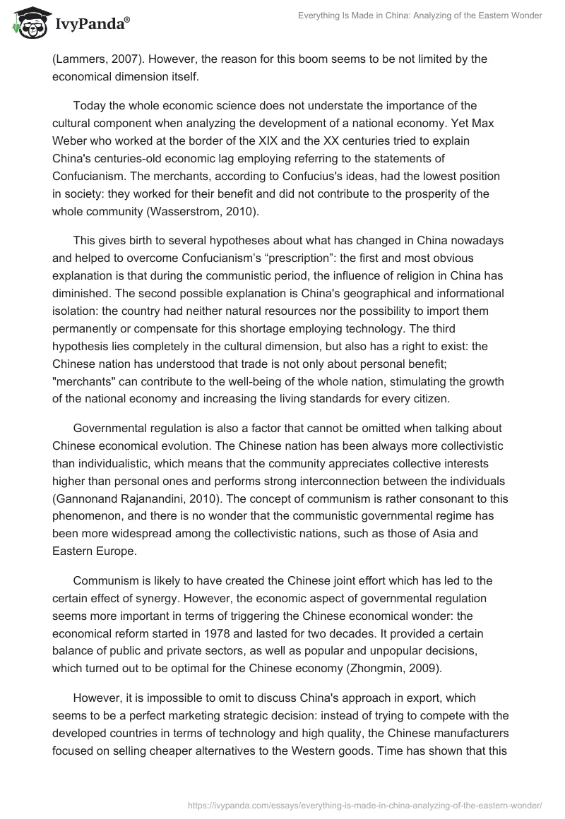 Everything Is Made in China: Analyzing of the Eastern Wonder. Page 2