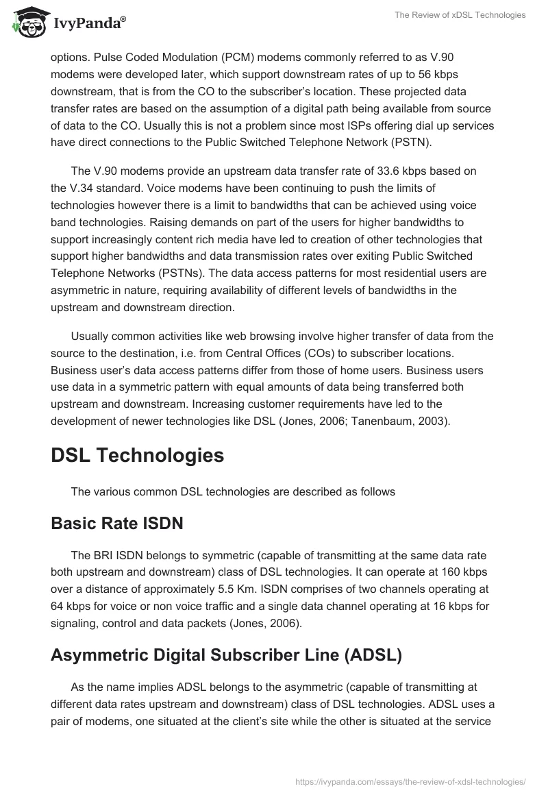 The Review of xDSL Technologies. Page 3
