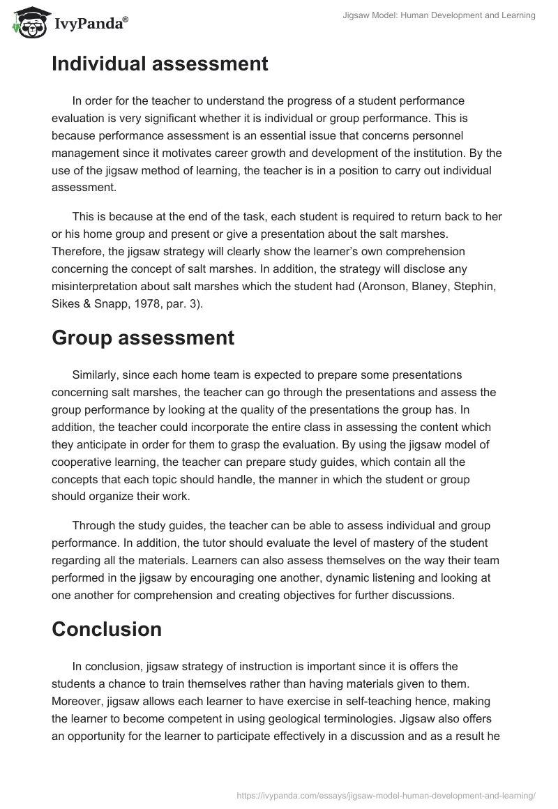 Jigsaw Model: Human Development and Learning. Page 3