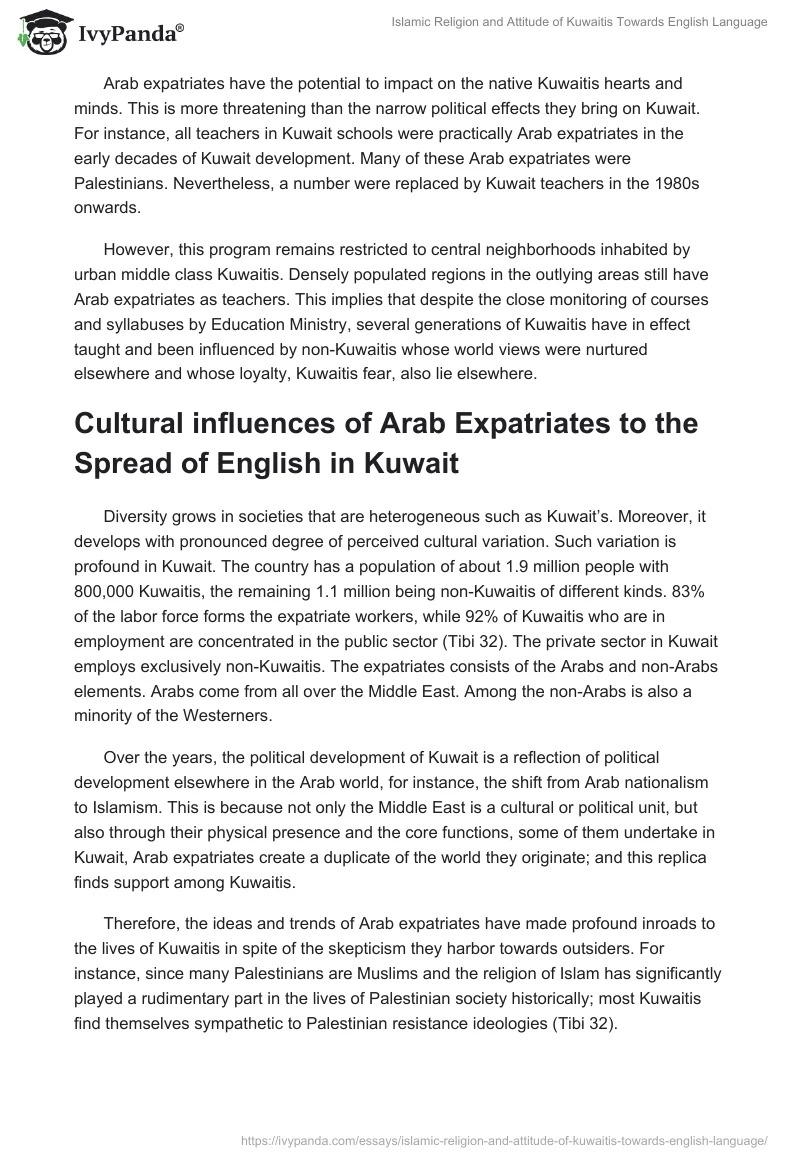Islamic Religion and Attitude of Kuwaitis Towards English Language. Page 4
