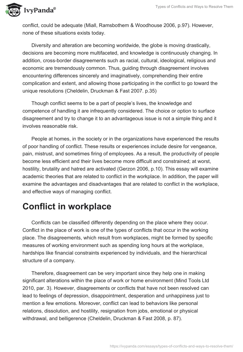 Types of Conflicts and Ways to Resolve Them. Page 2