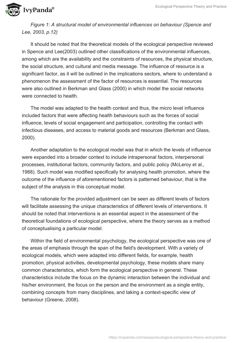 Ecological Perspective Theory and Practice. Page 5